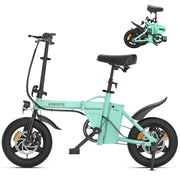 Eskute F100 Folding Electric Commuter E-Bike: 14-Inch Wheels, 35-Mile Range