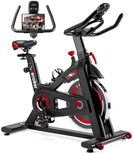 WENOKER Silent Belt Drive Home Exercise Bike: Heavy Flywheel, Digital Monitor
