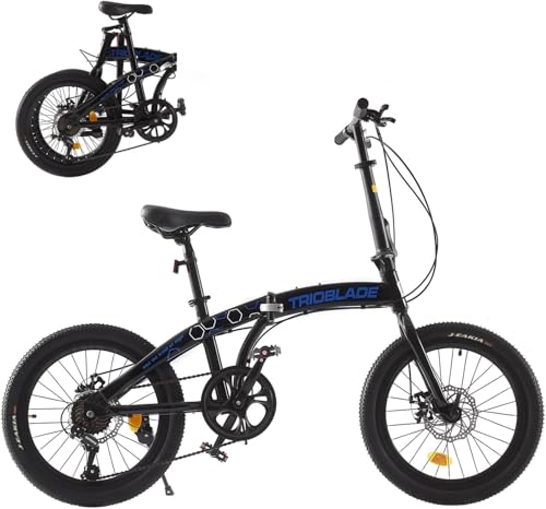 TRIOBLADE 20" Folding Bike: 7-Speed Shimano, Lightweight Aluminum Frame, Disc Brakes