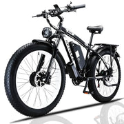 All-Terrain Electric Fat Tire Mountain Bike, 26-inch Wheels, 70+ Miles Range