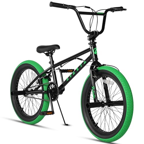 AVASTA Durable Hi-Ten Steel Freestyle BMX Bike for Kids & Beginners, 18/20-inch Wheels