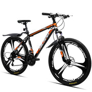 Hiland 26-inch Aluminum Frame Mountain Bike, 21 Speed, Dual Disc Brakes