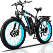 All-Terrain Electric Fat Tire Mountain Bike, 26-inch Wheels, 70+ Miles Range
