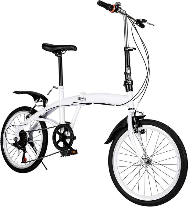 GDSKR 20-inch Foldable 6-Speed Carbon Steel Commuter Bike for Adults & Teens