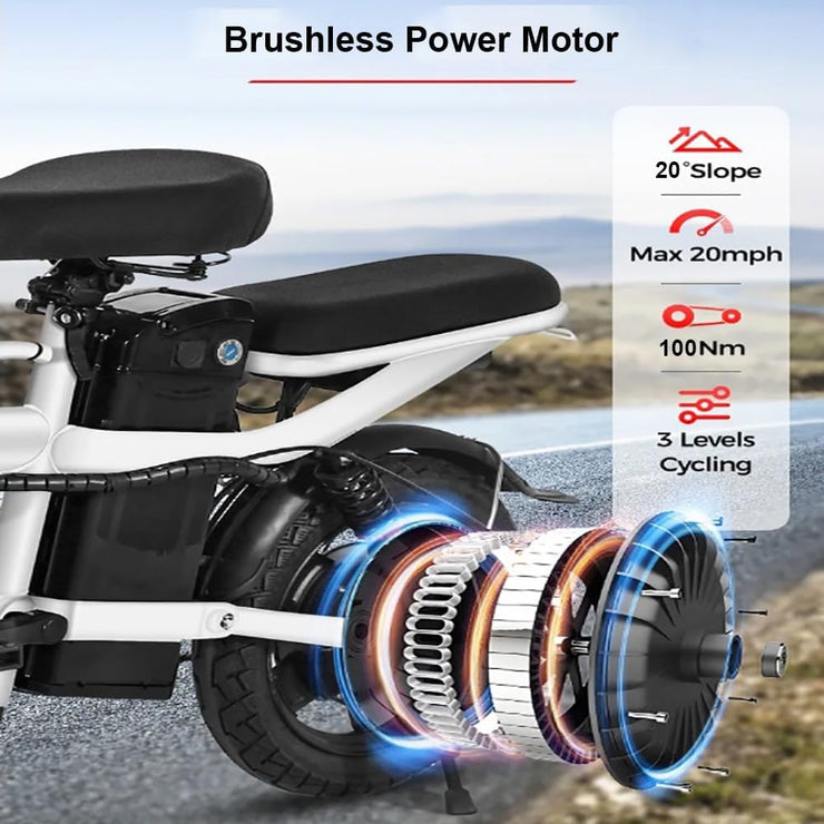 Folding 20-Inch Electric Tricycle: 48V Power, 20 MPH, Long 25-Mile Range