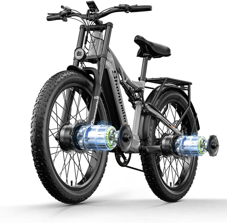Shengmilo S600 Full Suspension Dual Motor Electric Fat Tyre Mountain Bike