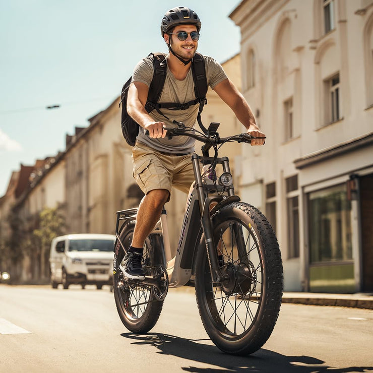 Shengmilo Dual Motor Adult Electric Mountain Bike 26-inch Fat Tire E-Bike