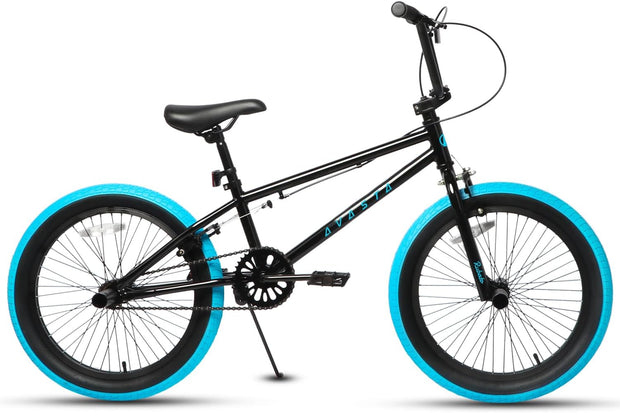 AVASTA Durable Hi-Ten Steel Freestyle BMX Bike for Kids & Beginners, 18/20-inch Wheels