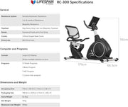 Lifespan Fitness RC-300 Recumbent Bike: Ergonomic, Magnetic, Adjustable, Quiet Home Cardio