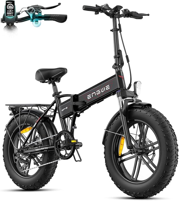 ENGWE EP-2 BOOST Folding Electric Bike: 20" Fat Tire, 48V 13Ah