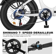 TRIOBLADE 20" Folding Bike: 7-Speed Shimano, Lightweight Aluminum Frame, Disc Brakes