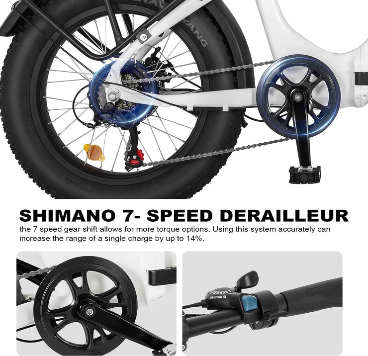 TRIOBLADE 20" Folding Bike: 7-Speed Shimano, Lightweight Aluminum Frame, Disc Brakes