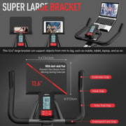 JOROTO X2PRO Bluetooth Magnetic Exercise Bike - Silent Belt Drive Indoor Cycling