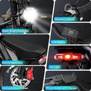 YVY C20 Max Dual Motor 52V 40Ah Fat Tire Full Suspension Electric Bike