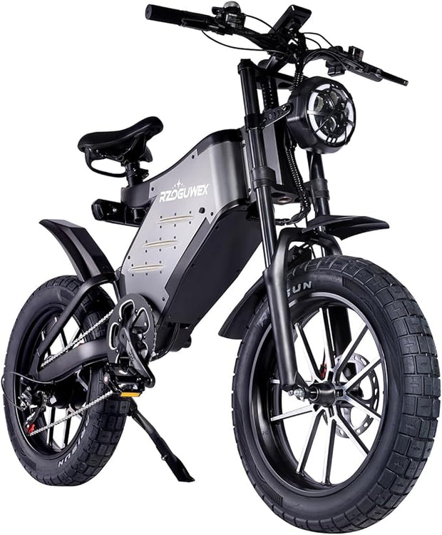 RZOGUWEX 20-Inch Off-Road E-Bike: Powerful 48V 25Ah Battery, Dual Hydraulic Brakes