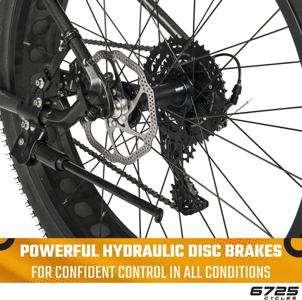 6725 H-Series Fat Bike: Shimano 7-Speed, Hydraulic Disc Brakes, 26x4" All-Terrain Tyres