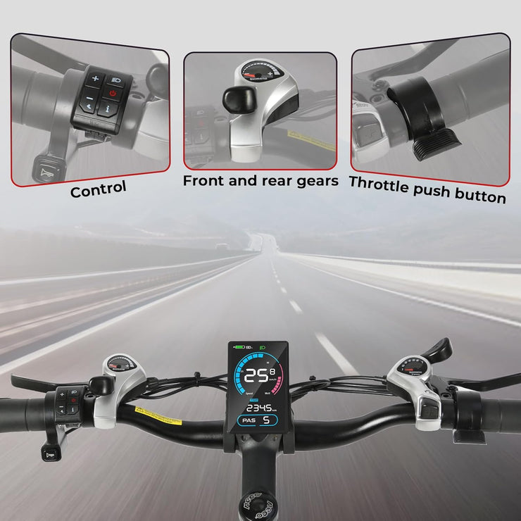 SAMEBIKE SY26 26" Electric Mountain Bike, 13AH Battery, 56-Mile Range