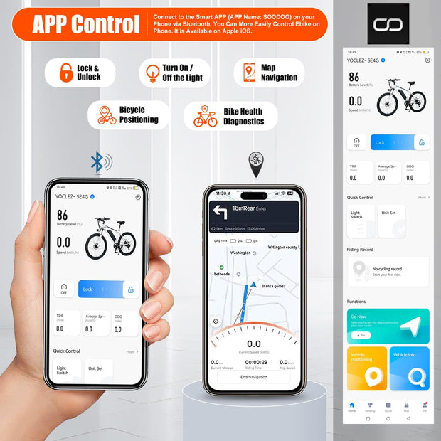 SUDOO 26" Electric Mountain Bike: 36V Removable Battery, 250W Motor