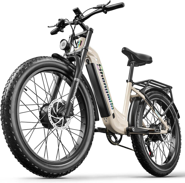 Shengmilo Dual Motor Adult Electric Mountain Bike 26-inch Fat Tire E-Bike