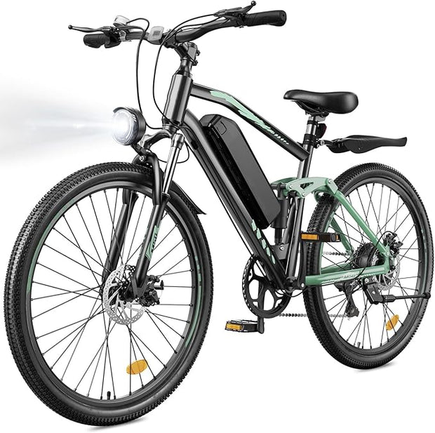Finbike M50 Adult Electric Mountain Bike, 4-Link Suspension, 13Ah Battery, 7-Speed