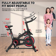 WENOKER Silent Belt Drive Home Exercise Bike: Heavy Flywheel, Digital Monitor