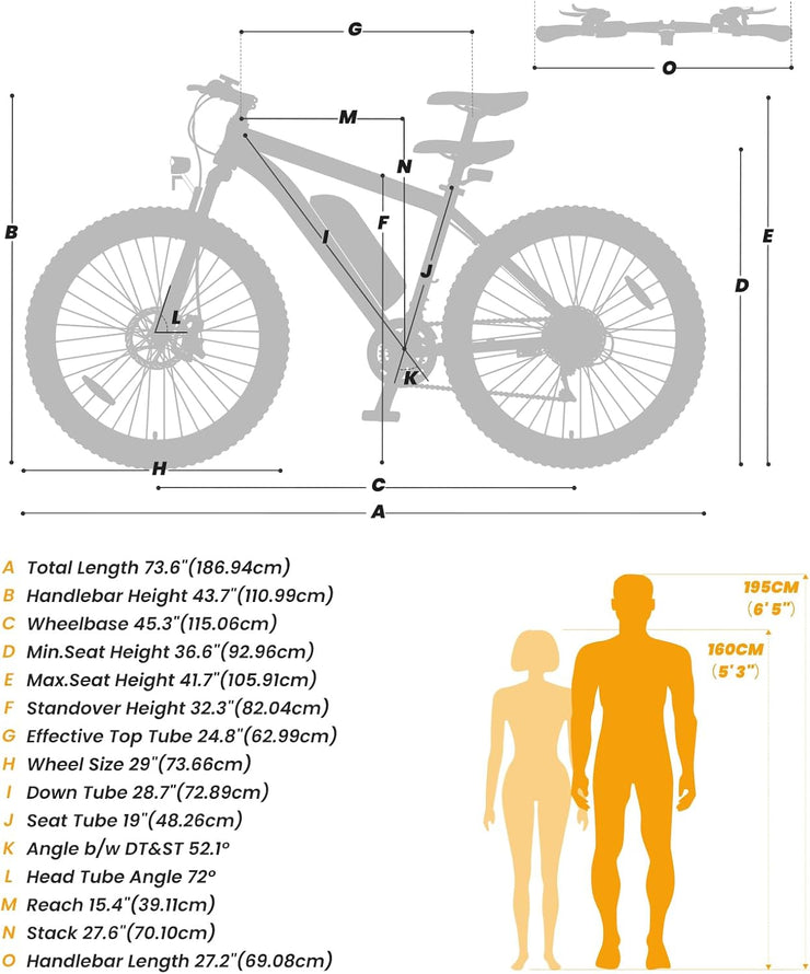 Touroll U1 Electric Mountain Bike: Powerful 13Ah Battery, 21-Speed, Dual Disc Brakes