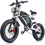RZOGUWEX 20-inch Off-Road Electric Fat Tire Bike: 48V 25AH, Dual Suspension