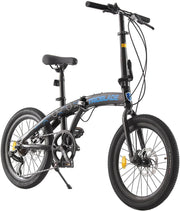 TRIOBLADE 20" Folding Bike: 7-Speed Shimano, Lightweight Aluminum Frame, Disc Brakes