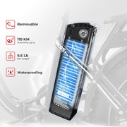 SAMEBIKE 20" Fat Tire Foldable Electric E-Bike, 7-Speed, Dual Suspension for Adults