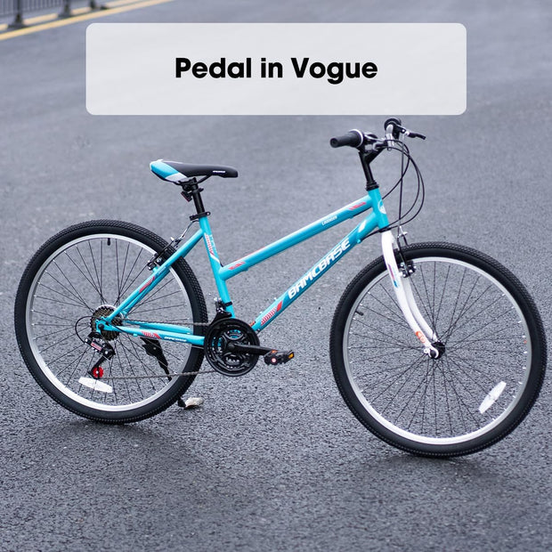 Hiland 21-Speed Mountain Bike with Dual V-Brakes for Youth and Adults