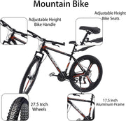 TRIOBLADE Adult Mountain Bike: 3-Spoke Wheels, 21-Speed Shimano, Disc Brakes, Lightweight Frame