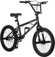 20-inch Freestyle BMX Bike for Kids, 6-13 Years, 360 Handlebar, 4 Pegs, Black
