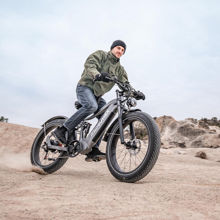 Adventure-Ready 26-inch Off-Road E-Bike: 48V 25Ah Battery, Dual Suspension, 7-Speed