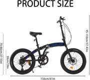TRIOBLADE 20" Folding Bike: 7-Speed Shimano, Lightweight Aluminum Frame, Disc Brakes