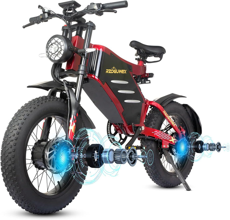 RZOGUWEX X7 20-inch Off-Road Dual Motor E-Bike 48V 30Ah Battery