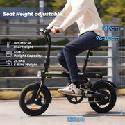 Finbike U1 14-inch Folding Electric Bike: LCD, 15.5mph, 28-Mile Range
