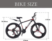 TRIOBLADE Adult Mountain Bike: 3-Spoke Wheels, 21-Speed Shimano, Disc Brakes, Lightweight Frame