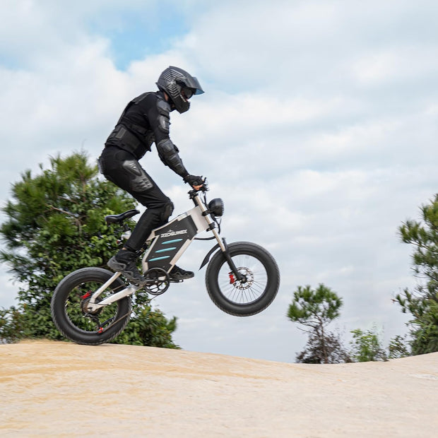 RZOGUWEX 20-inch Off-Road Electric Fat Tire Bike: 48V 25AH, Dual Suspension