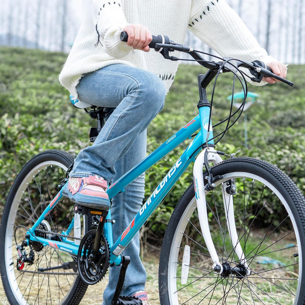 Hiland 21-Speed Mountain Bike with Dual V-Brakes for Youth and Adults