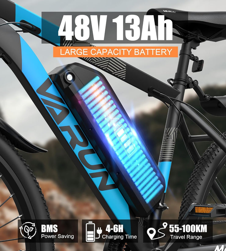 VARUN M27-1 Electric Mountain Bike: 27.5-inch Wheels, 48V Long Range