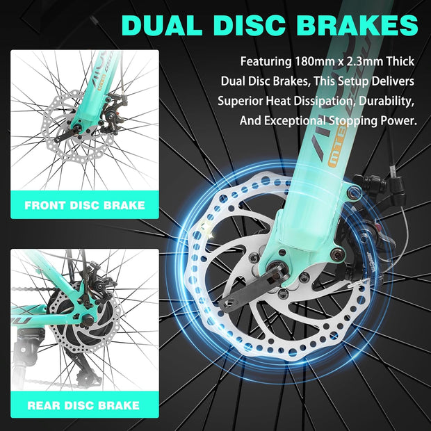 GSOU 26-inch Adult E-Mountain Bike, 250W, Long Range, 7-Speed Commuter