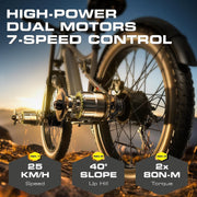 Shengmilo S600 Dual Motor Electric Mountain Bike 26" Fat Tire 48V 17.5Ah E-Bike