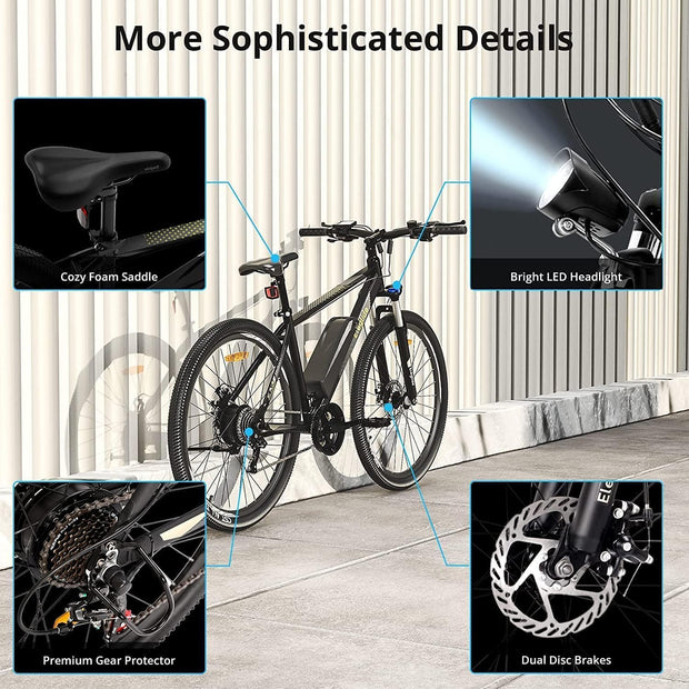 Eleglide Mopride 1 Plus Electric Mountain Bike, 12.5Ah Removable Battery, 21-Speed