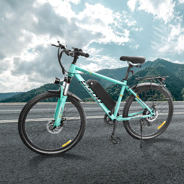 GSOU 26-inch Adult E-Mountain Bike, 250W, Long Range, 7-Speed Commuter